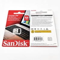 SANDISK 64GB USB 2.0 CRUZER FIT NANO SDCZ33-064G-G35 USB BELLEK - 1
